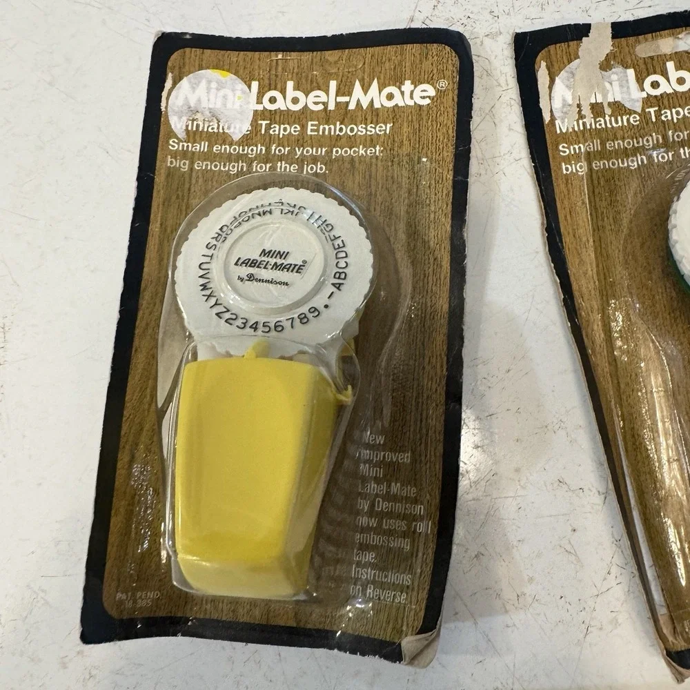 Vintage Rotex Compact  Plastic  Label Maker USA‎ - Sealed Old Stock Set of 3